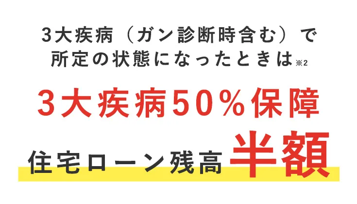 3厾aiKff܂ށjŏ̏ԂɂȂƂ́2 3厾a50%ۏ Z[cz