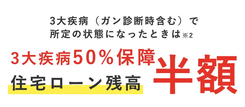 3厾aiKff܂ށjŏ̏ԂɂȂƂ́2 3厾a50%ۏ Z[cz